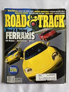 2002 November Road & Track Magazine The Ferraris Battle It Out On Track (MH396) - Picture 1 of 3