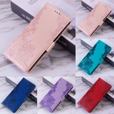 Flip Leather Flower Wallet Card Phone Case For Huawei Honor 50 20 10X Lite 8A 9A - Image 1 of 4
