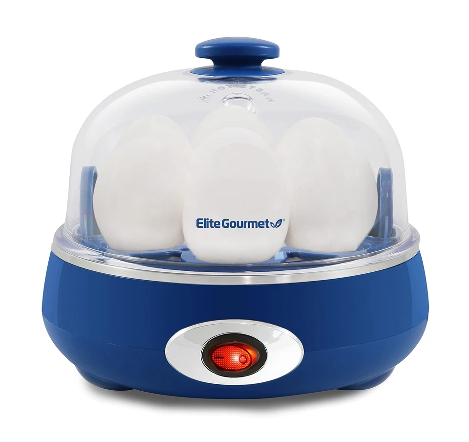 EGC322CBL Easy Egg Cooker 7-Egg Capacity Soft Medium Hard-Boiled Egg Cooke...