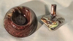 ANDY DAVIS, Glaskunst Kreisel & Sockel, neue Jahrzehnt gelaufen (?), #071B - Bild 1 von 5