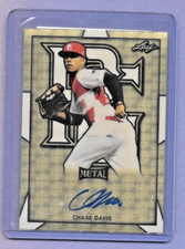 2019 Leaf Perfect Game CHASE DAVIS 1/1  GOLD Super Etch autograph Cardinals