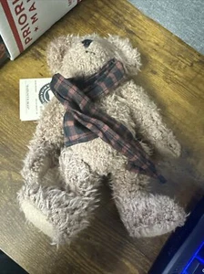 Boyds Bears Hazelnut B Bean Brown Bear with Bow Plush Stuffed Animal w Tags 8" - Picture 1 of 5