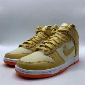 Nike Dunk High Retro PRM Wheat Gold Safety Orange DV7215-700 Men's Size 10 NEW - Picture 1 of 10