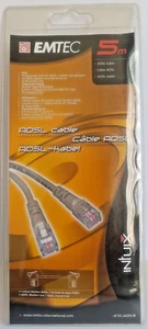 EMTEC Câble ADSL RJ-11 CAT.5 à paires torsadées -5 mètres- + Filtre ADSL - Photo 1/2