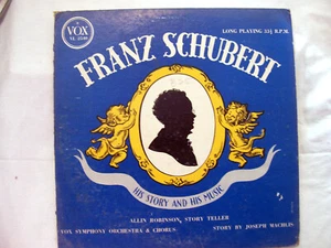 FRANZ SCHUBERT HIS STORY AND HIS MUSIC VOX 10 INCH RECORDS VL 2540 LONG PLAY - Picture 1 of 5