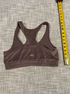 ALO Yoga Women's Velour Sweatshirt Cropped Tank Bra, Medium - Picture 1 of 3