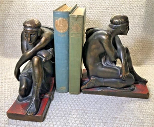 POMPEIAN Bronze Company - NY, Early 1900's THE SCULPTOR, PAIR of  BOOKENDS - Picture 1 of 23