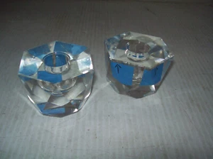2) Vintage Waterford Leaded Crystal Glass Candlestick Taper Holders PLEASE READ - Picture 1 of 10