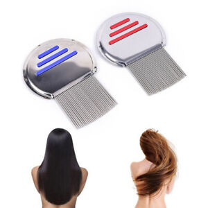 1x hair lice comb brushes terminator egg dust nit free removal stainless ste  WB