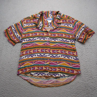 Винтажная женская рубашка-пендлтон M красная ацтекская племенная на пуговицах Southwest Western - Изображение 1 из 4