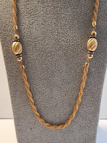 Collana Vintage Givenchy 24” Tono Oro Parigi New York Nuova