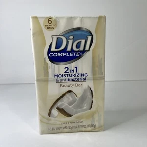 6 Dial Coconut Milk Soap Bars 2 in 1 Moisturizing & Antibacterial 3.8 oz Retired - Picture 1 of 7