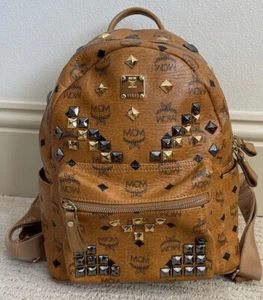 MCM Retro M Studs Stark Backpack in Visetos authentic - Picture 1 of 8
