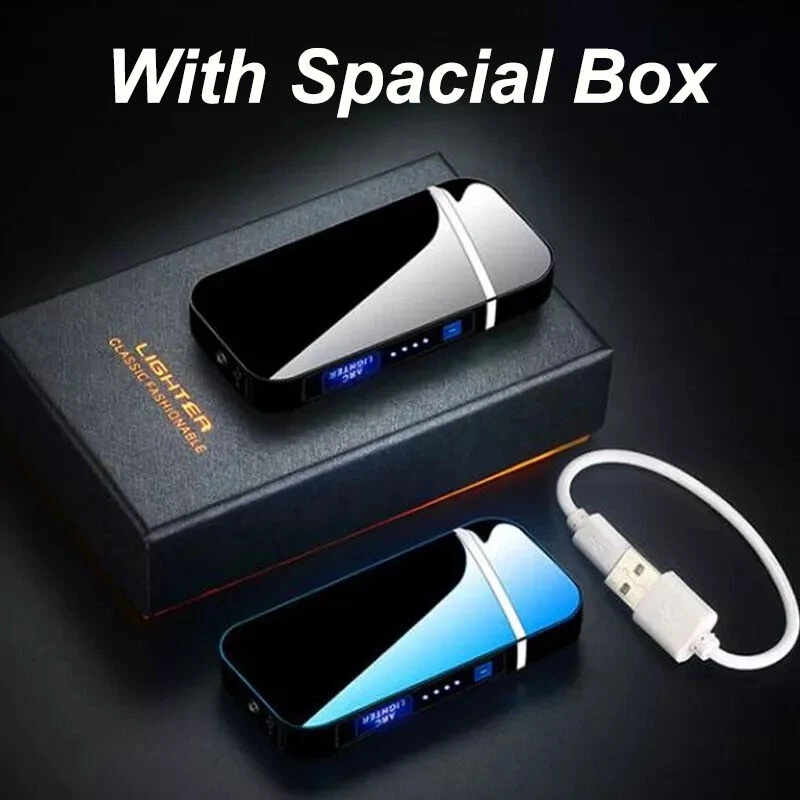 Encendedor Recargable, USB Doble Arco Plasma Eléctrico A Prueba de Viento Excellen Caja de Regalo Foto 1 de 4