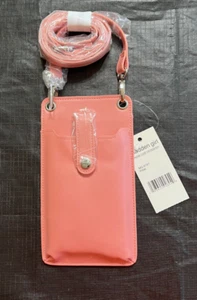 Cute Madden Girl Crossbody Pink Phone Purse Detachable Strap - New - Zdjęcie 1 z 4