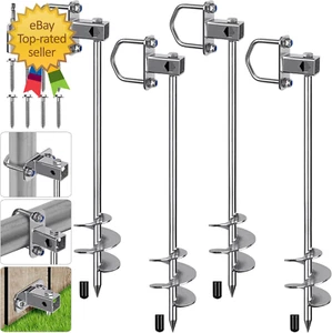 Anclajes de tierra multiusos atornillados, anclajes de trampolín completamente soldados, móvil H - Imagen 1 de 12
