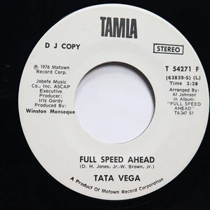 TATA VEGA - FULL SPEED AHEAD (BOTH SIDES) - SOUL 45 *PROMO* - Picture 1 of 2