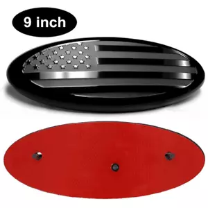 9inch For Ford F150 F350 2005-14 FRONT GRILLE Emblem TAILGATE US Flag Oval Badge - Picture 1 of 12