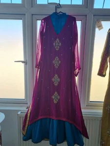 Designer Pakistani wedding dress bridesmaids Indian Baraat Junaid Walima bridal - Picture 1 of 3