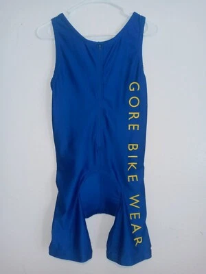 Gore Bike Wear Bodysuit Womens Medium Vtg 80s Italy Cycling Padded Bib Shorts  - Image 1 of 4