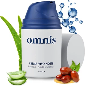 Crema Viso Notte Anti-Età - 50Ml, Idratante Con Retinolo, Acido Ialuronico E Oli - Foto 1 di 12