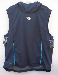 Nike Shield $150 Men 2XL Jacksonville Jaguars Black Hooded Sleeveless Vest READ - Picture 1 of 18
