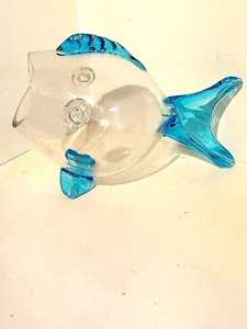 MCM mundgeblasener Kunstglasfisch mit aquablauen Flossen - Bild 1 von 7