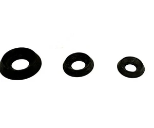 SOLID COUNTERSUNK WASHER - BLACK A2 304 STAINLESS STEEL - VARIOUS SIZES - Picture 1 of 5