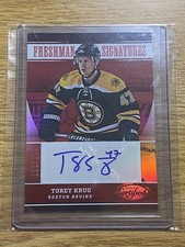 2012-13 Certified Freshman Signatures /199 Red Torey Krug #153 Rookie Auto RC