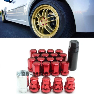 Para Honda Toyota Acura Lexus Rojo 12X1.5mm Llanta Carreras Tuercas Pernos x20 Foto 1 de 4