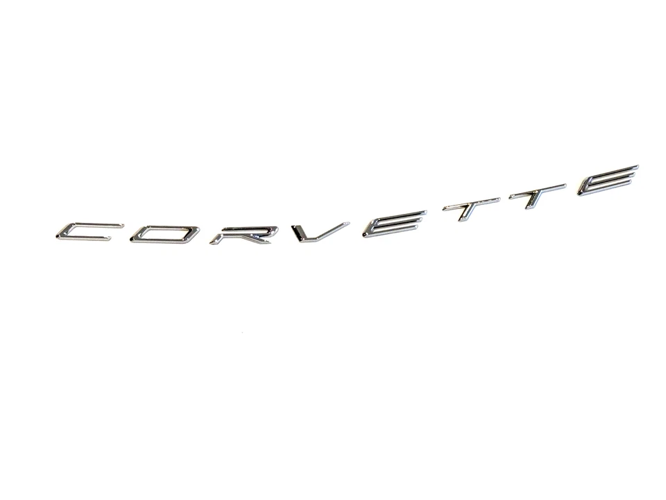 Chevrolet C8 2020-24 parachoques Corvette letra insignia placa de identificación emblema acabado cromado Foto 1 de 2