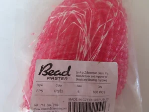 600 Czech Glass Fire polished faceted beads 6mm Rose. - Picture 1 of 2