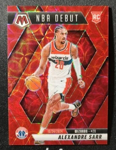 Alexandre Sarr 2024-25 Panini Mosaic NBA Debutto Red Scope Prizm 72/75 RC #254 - Foto 1 di 2