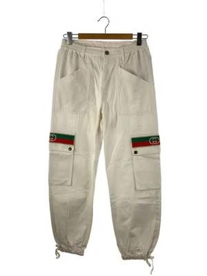 GUCCI/Calça Reta/Tamanho 44/Algodão/WHT/623986/Branca/Intertravamento G - Imagem 1 de 4