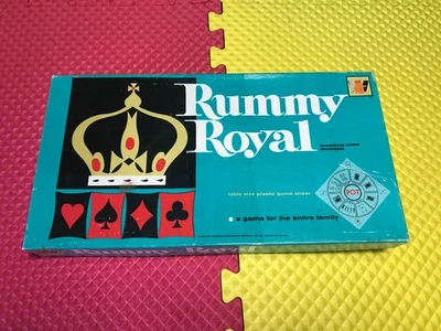 1962 Royal Rummy Table Size Plastic Game Sheet in Box Very Nice Condition - Image 1 of 4