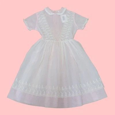 Vestido vintage años 50 rosa pastel transparente para niños Cenicienta inspirado en Shirley Temple  Foto 1 de 4