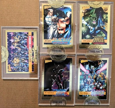 (5) 1992 Wizard Image GOLD Promo Sealed /10000 Savage Dragon Wildcats Cyberforce - Image 1 of 4