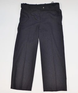 Yves Saint Laurent YSL Rive Gauche Women's Pants Trousers Black Gray Wool F42 - Picture 1 of 18