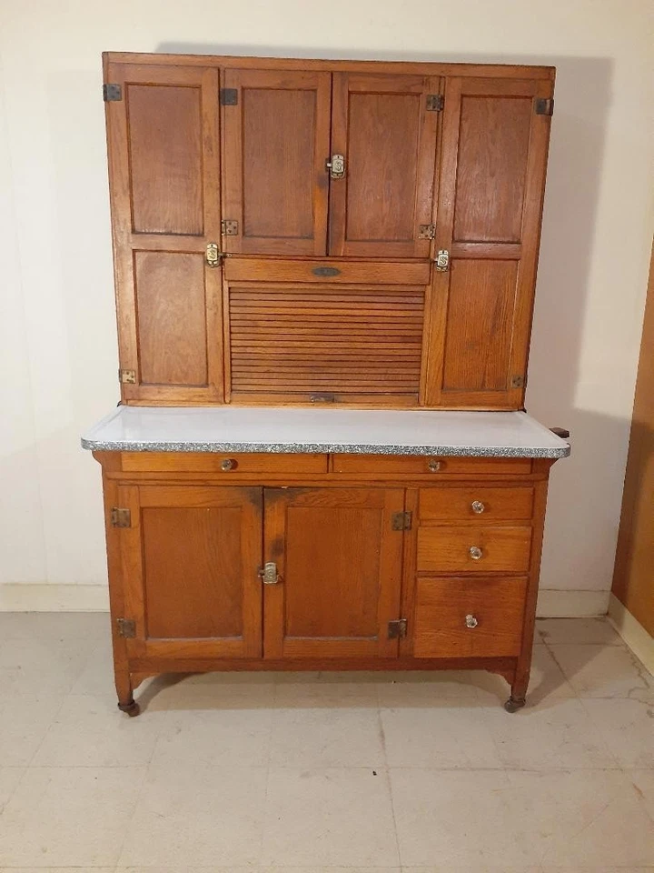 Grande 1922 Original 'Vendedores" Elwood Indiana, Armário Hoosier Bakers - Imagem 1 de 4