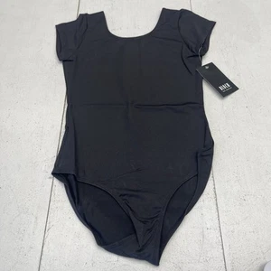 Bloch Dujour Cap Sleeve Black Ballet Dance Leotard Youth Girls Size 14 New - Picture 1 of 8