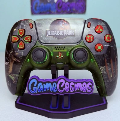 GAME COSMOS Jungle Dinosaurs Custom - RGB LED - Custom Wireless Controller for PS5 Or PC