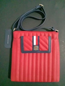 Tommy Hilfiger Womens Crossbody Purse Shoulder Handbag Adjustable Strap Bag Logo - Picture 1 of 6