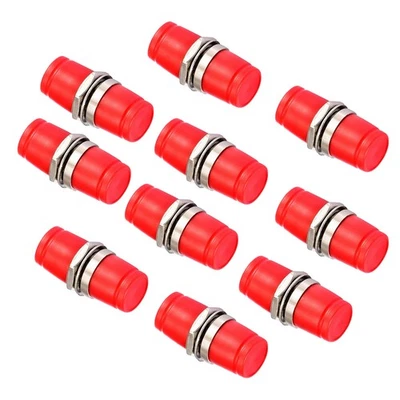 10Pcs Lot FC-FC/PC Fiber Optic Adapter Coupler Connector Female to Female RED B - Image 1 of 4