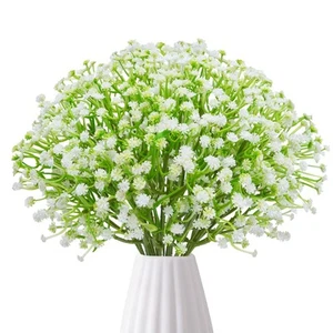 30PCS Babys Breath Artificial Flowers Real Touch Faux Flowers White Gypsophil... - Picture 1 of 8