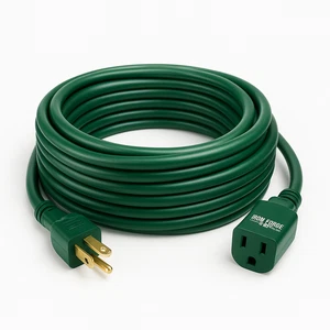 Iron Forge Outdoor Extension Cord 16/3 SJTW, Multiple Lengths, Green, UL Listed - Picture 1 of 13