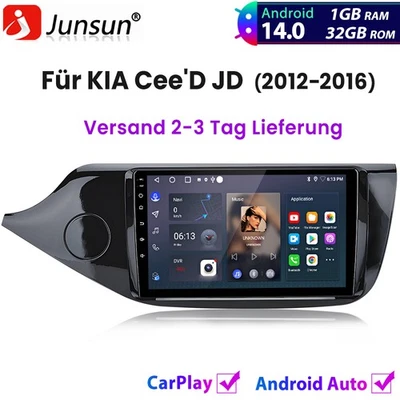 Carplay Autoradio Für KIA Cee'D JD 2012-2016 Android GPS Navi BT Wifi DAB+ 32GB - Bild 1 von 4