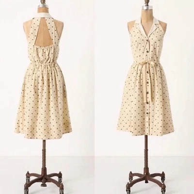 Vestido Anthropologie Honeyed Life estampado de abeja con botones talla 0 Foto 1 de 4