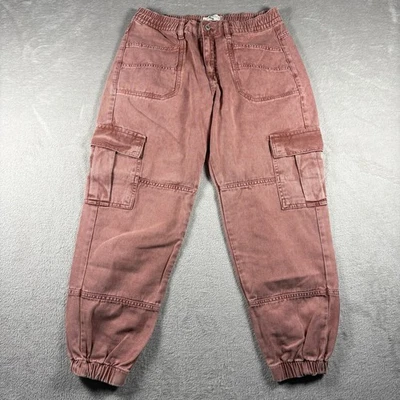 We The Free People Women’s Small Red Platoon Cargo Joggers Pants Loose Fit#3323 - Image 1 of 4