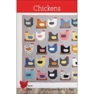 HÜHNER STEPPMUSTER ~ von Cluck Cluck Nähen ~ 3 Größen zum Basteln ~ Fat Quarter Fr - Bild 1 von 2