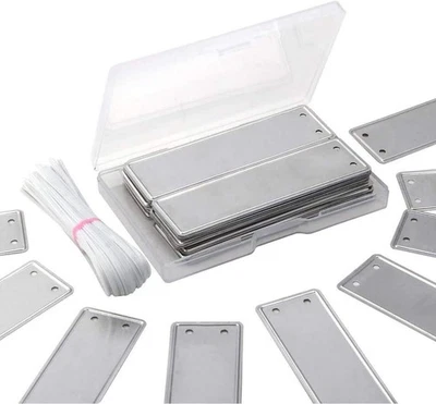 Etiquetas de aluminio para plantas, etiquetas metálicas de doble cara, etiquetas metálicas etiquetas de identificación de árbol Durab Foto 1 de 4